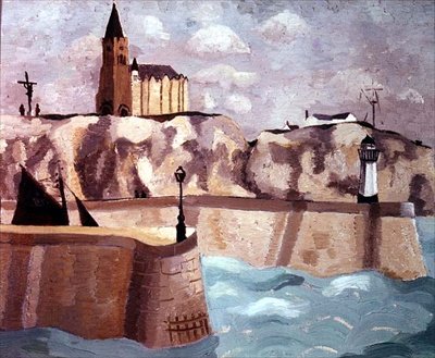 Uçurumdaki Kilise, Dieppe, 1929 by Christopher Wood