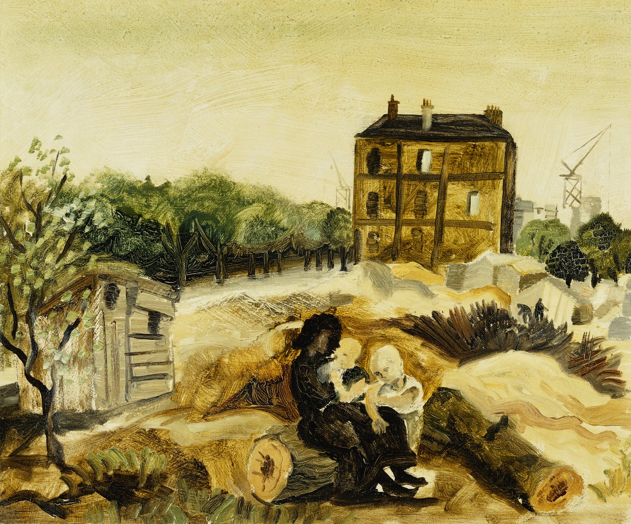 Küçük Kahverengi Ev, Passy, c.1928 (tuval üzerine yağlı boya) by Christopher Wood
