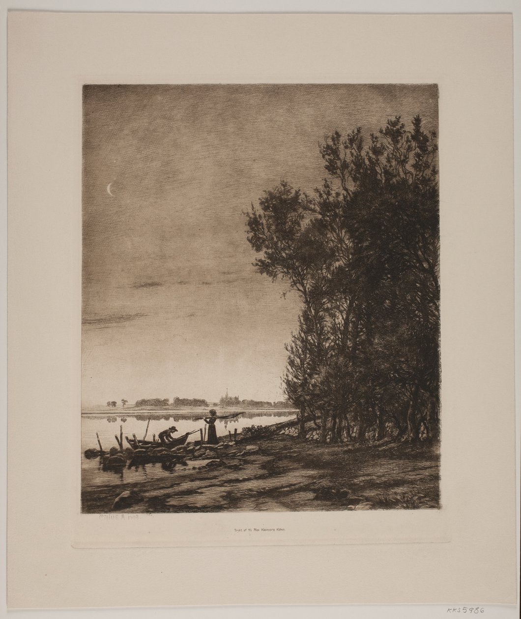 Bir göl kenarında ağaçlar by Cilius Johannes Konrad Andersen
