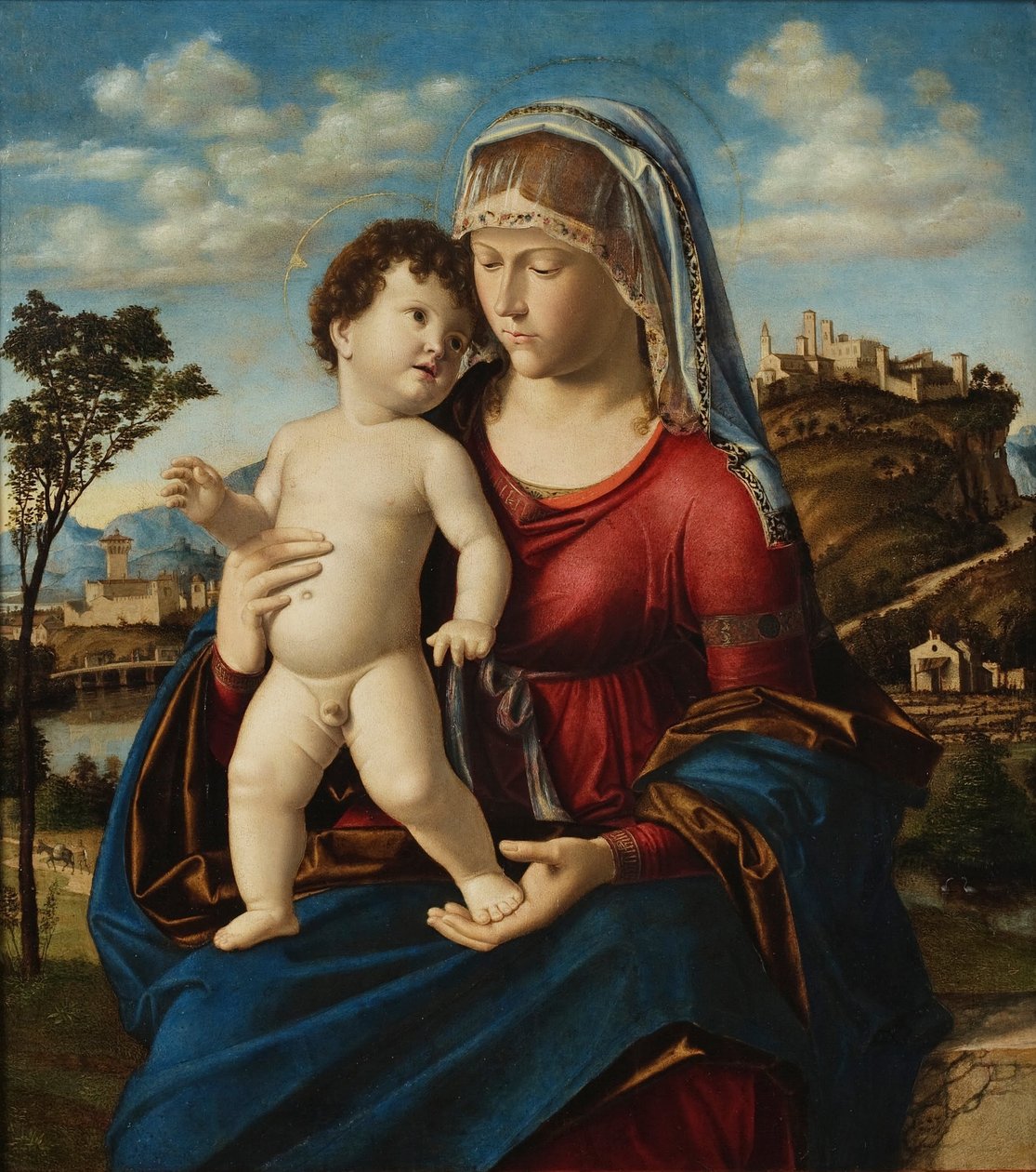 Manzaradaki Madonna ve Çocuk by Cima da Conegliano