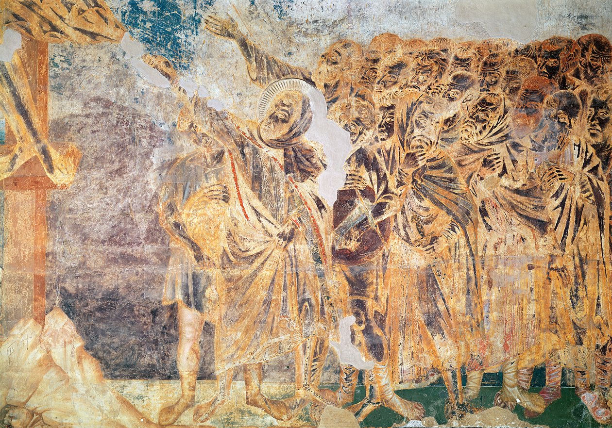 Çarmıha germe, sağ tarafın detayı, c.1270 (439294 detayı) by Giovanni Cimabue