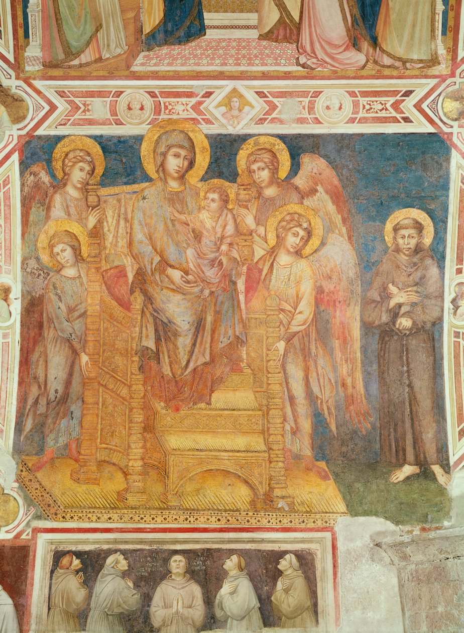 Bakire ve Çocuk, Melekler ve Assisili Aziz Francis (ayrıca bkz. 741489) by Giovanni Cimabue