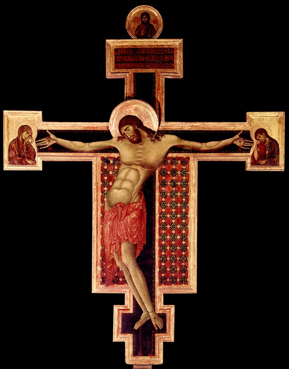 Cimabue (Cenni di Pepo) (1272-1302) 1268-1271 Ebat 336x267 cm Arezzo, San Domenico Kilisesi ahşap üzerine Haç Detrempe by Cimabue