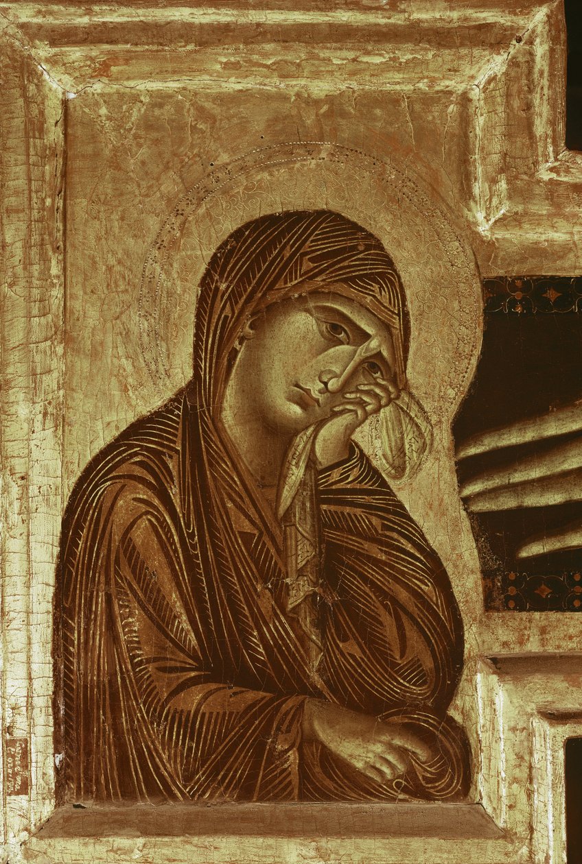 Haç: Bakire detayı (ahşap üzerine tempera by Cimabue