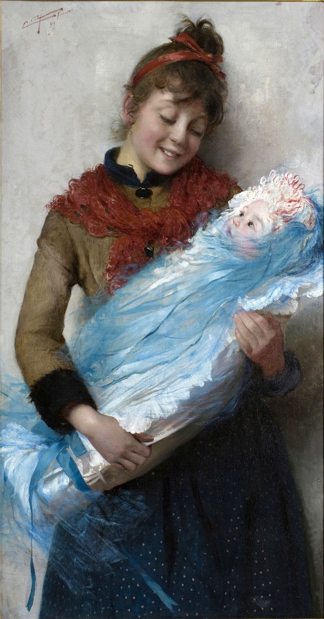 Primo amore İlk aşk, 1889. by Cipriano Cei