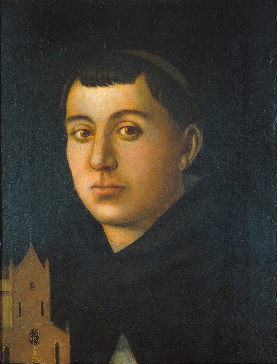 Bir Kilise Modeli Olan Aziz Keşiş by Circle of Bartolomeo degli Erri