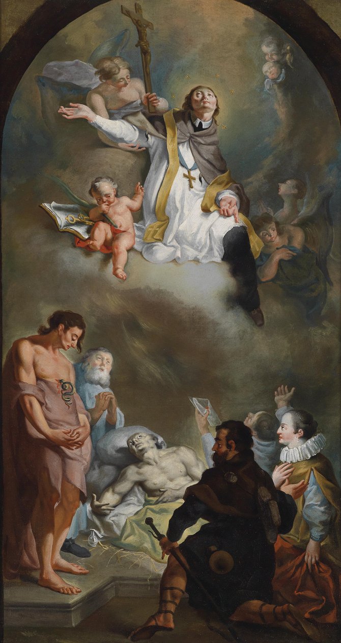 Der heilige Johann Nepomuk als Fürsprecher der Armen und Kranken by Franz Anton Maulbertsch