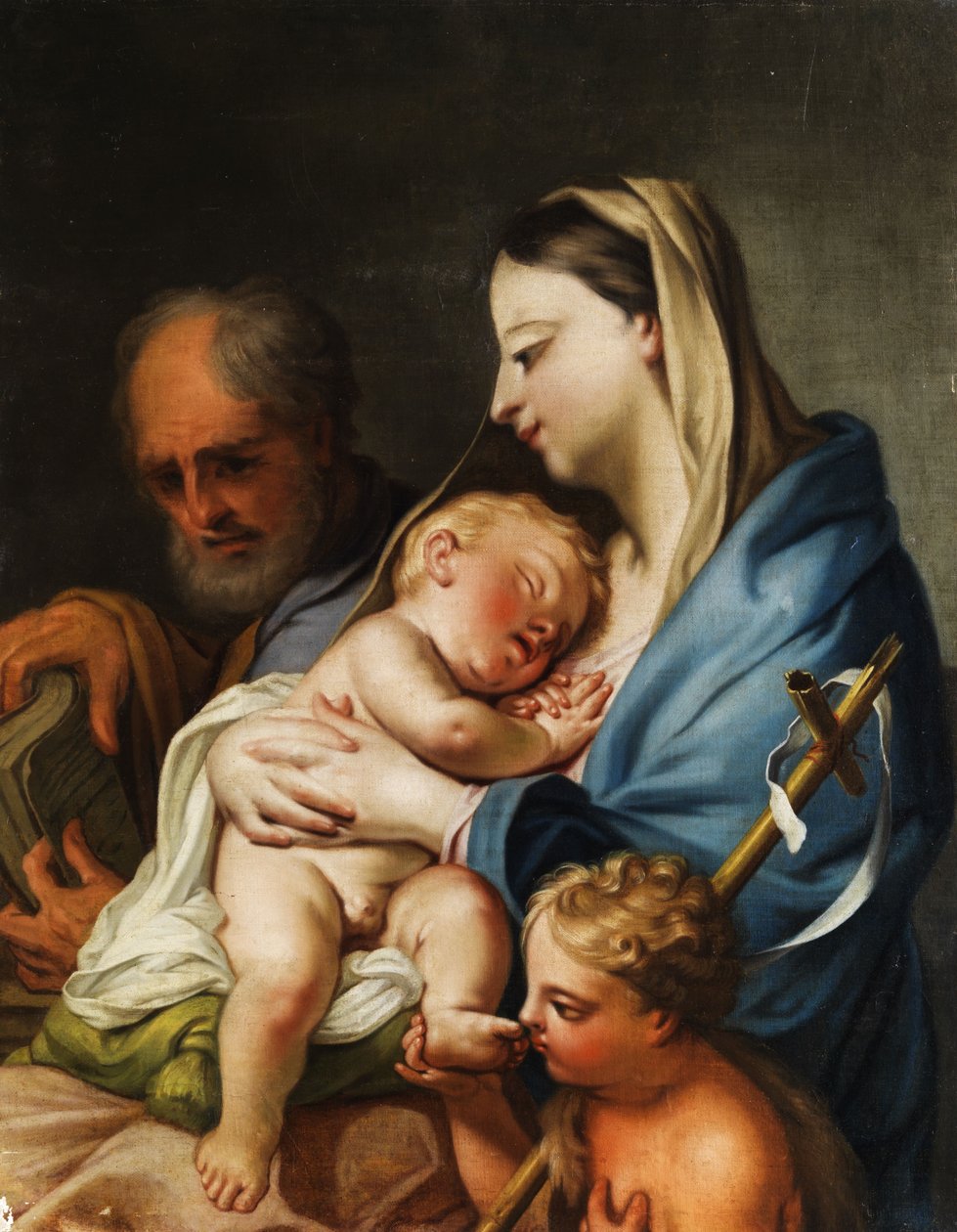 Çocuk John ile Kutsal Aile by Circle of Jacopo Amigoni