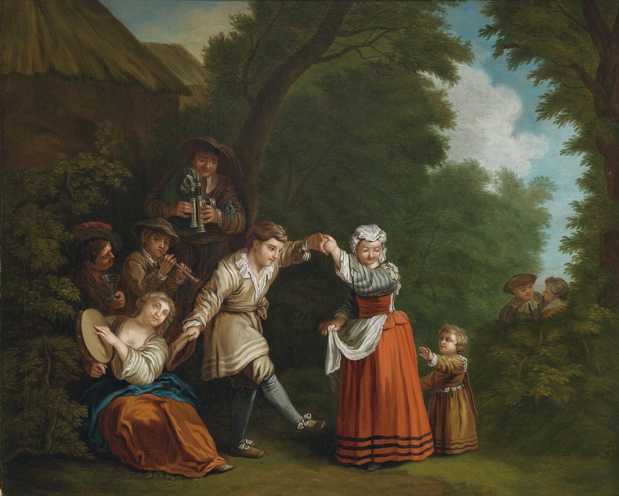 Bir kırsal dans (gaydacı ile) by Circle of Jean Baptiste Le Prince