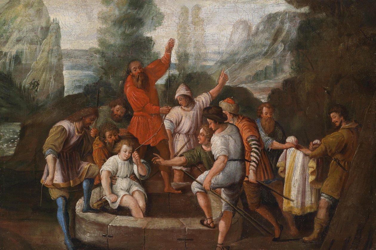 Yusuf kardeşleri tarafından kuyuya atılır. by Johann Heiss