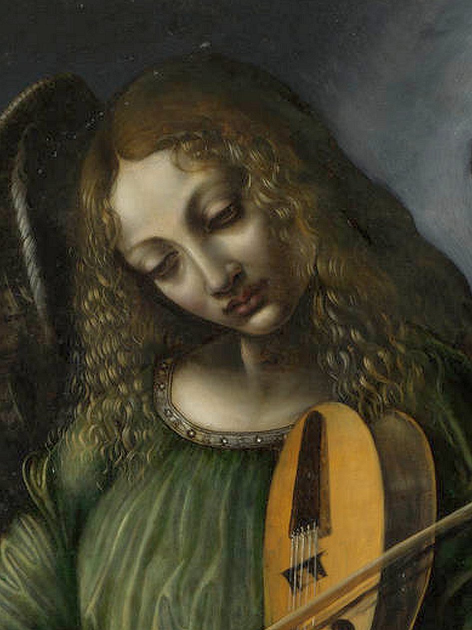 Vielle ile yeşil bir melek, S. Francesco Altarpiece, Milan