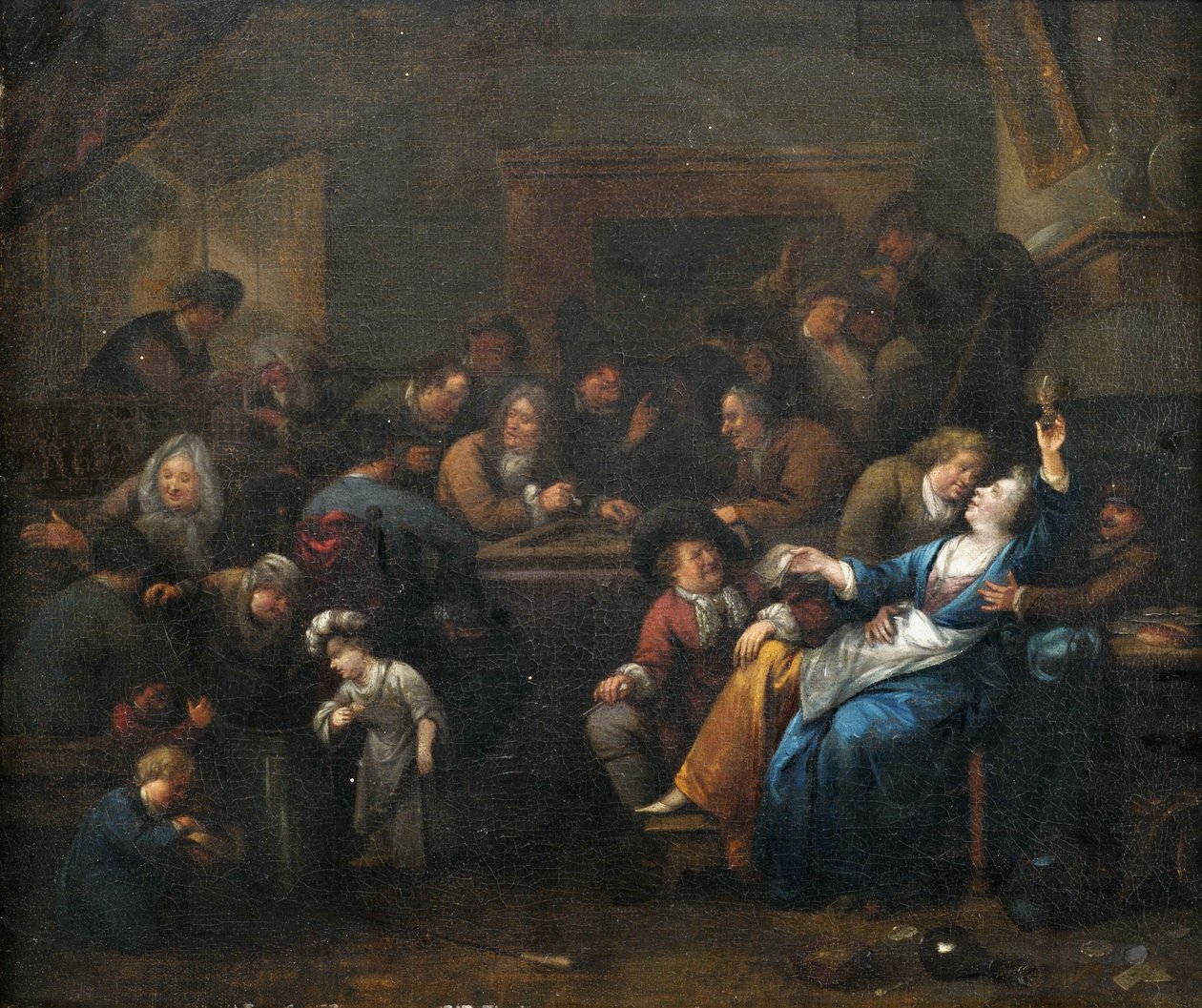 Handaki mutlu koşuşturma by Circle of Richard Brakenburgh