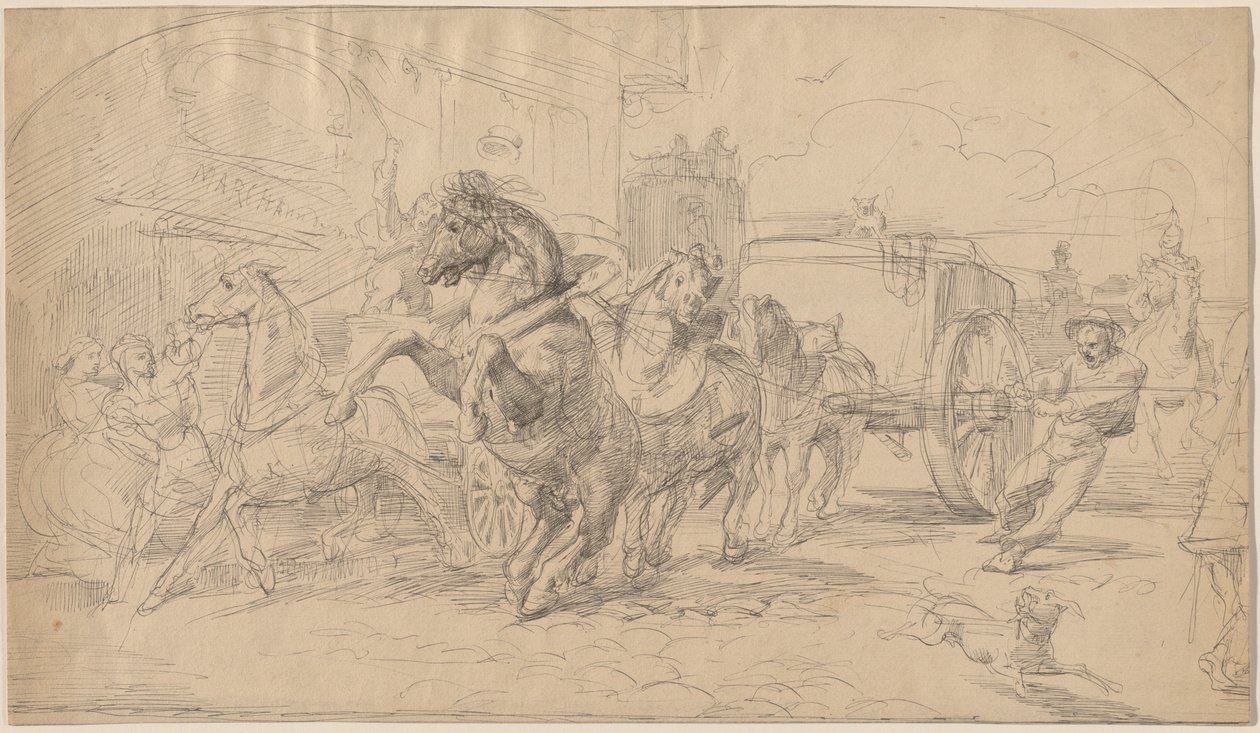 Kaçak Araba by Circle of Eugène Delacroix