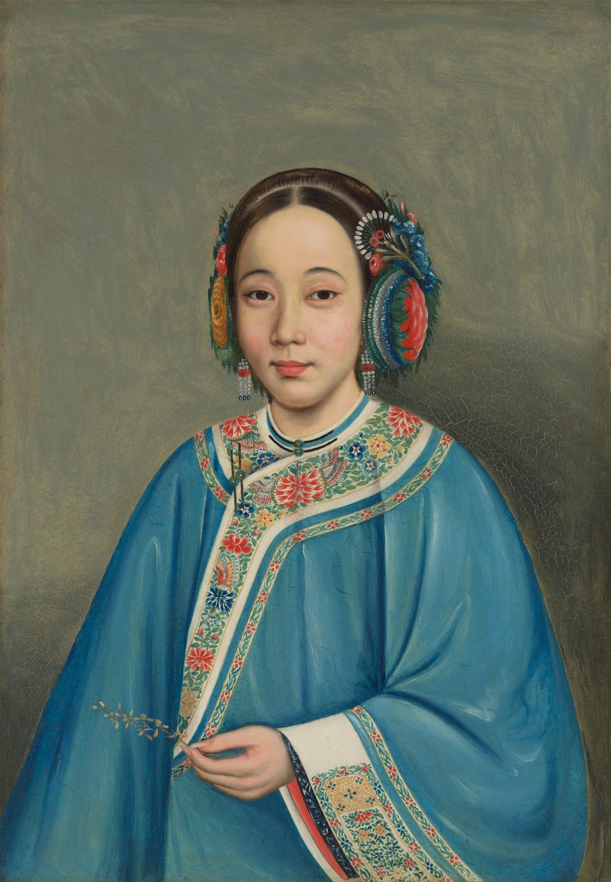 Bir Kadının Portresi by Circle of Guan Qiaochang Lam Qua