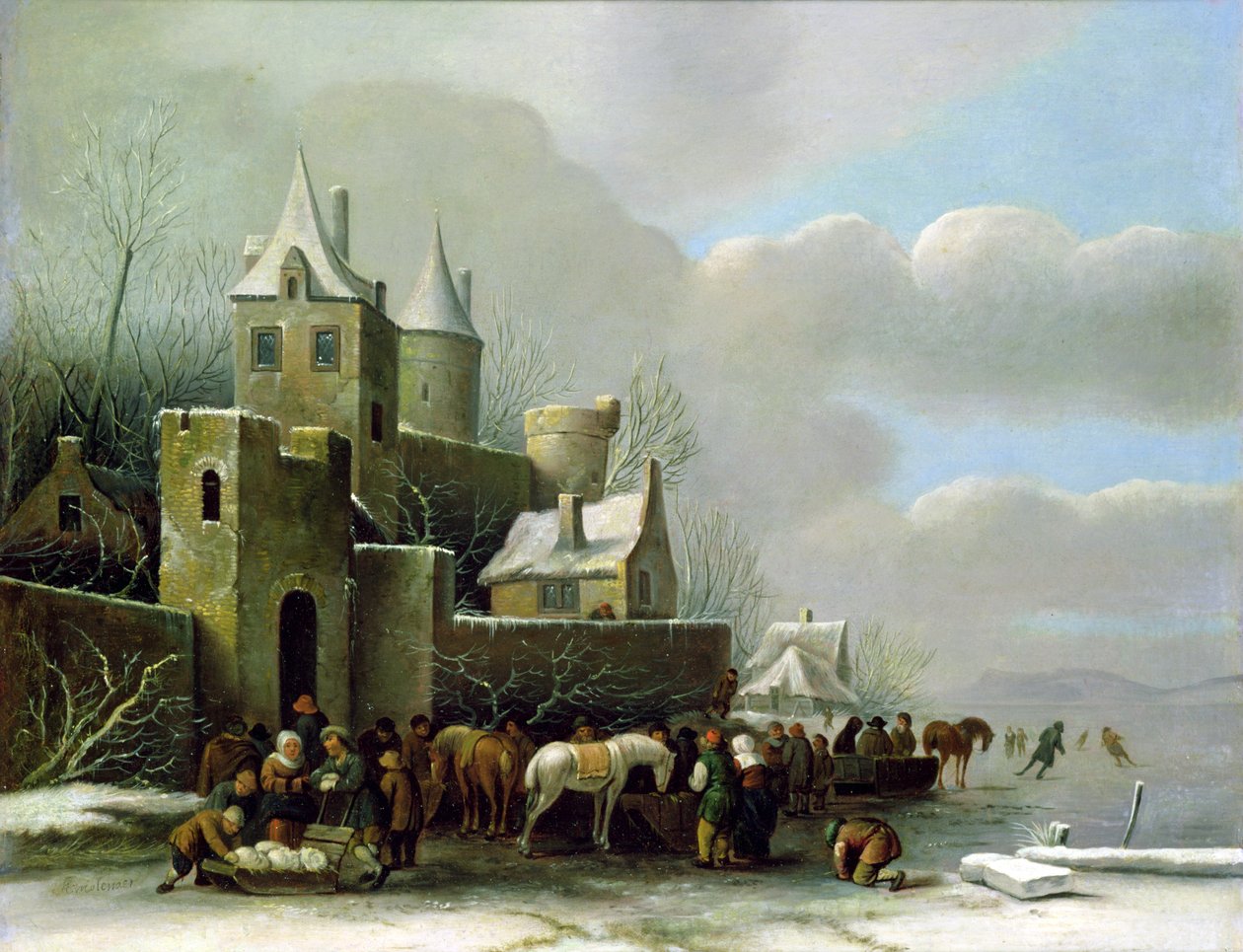 kış sahnesi by Claes Molenaer