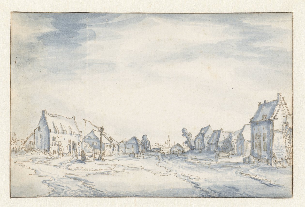 köy manzarası by Claes Jansz. Visscher (II) (attributed to)
