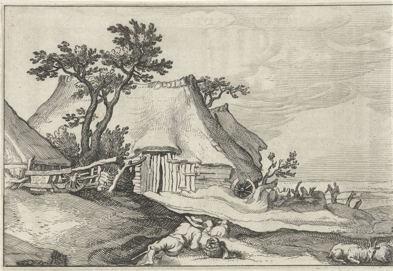 Koyun ve Keçi ile Çiftlik ve Çoban Çiftlikleri olan manzaralar (dizi başlığı) by Claes Jansz. Visscher (II)