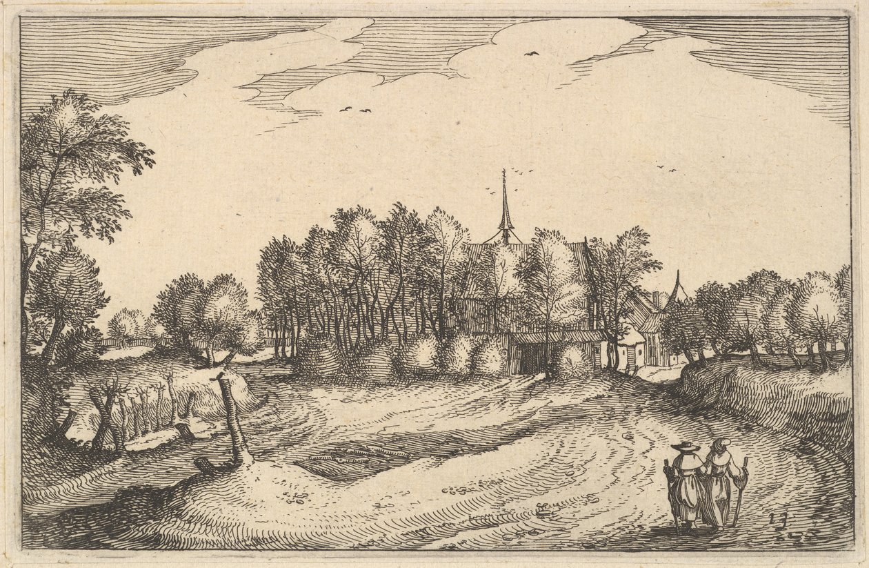 Bir Manastır, Brabant Dükalığı Eyaleti ve Kasabasından 13 numaralı levha, yaklaşık. 1610 by Claes Jansz Visscher