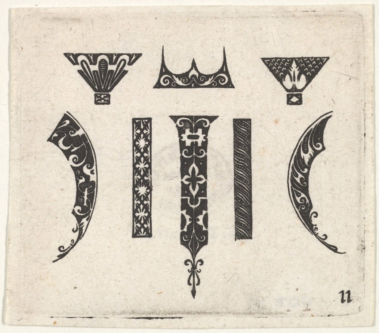 Sekiz Motifli Kara İş Baskısı, yakl. 1620. by Claes Jansz Visscher
