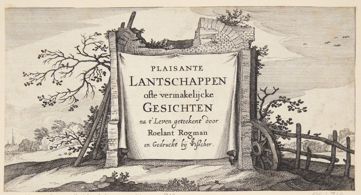 "Amsterdam yakınlarındaki köyleri olan manzaralar" için başlık sayfası by Claes Jansz. Visscher