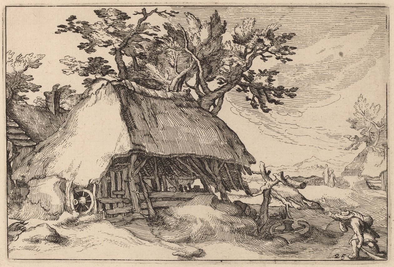 bir ahır by Claes Jansz Visscher after Abraham Bloemaert after Boëtius Adams Bolswert