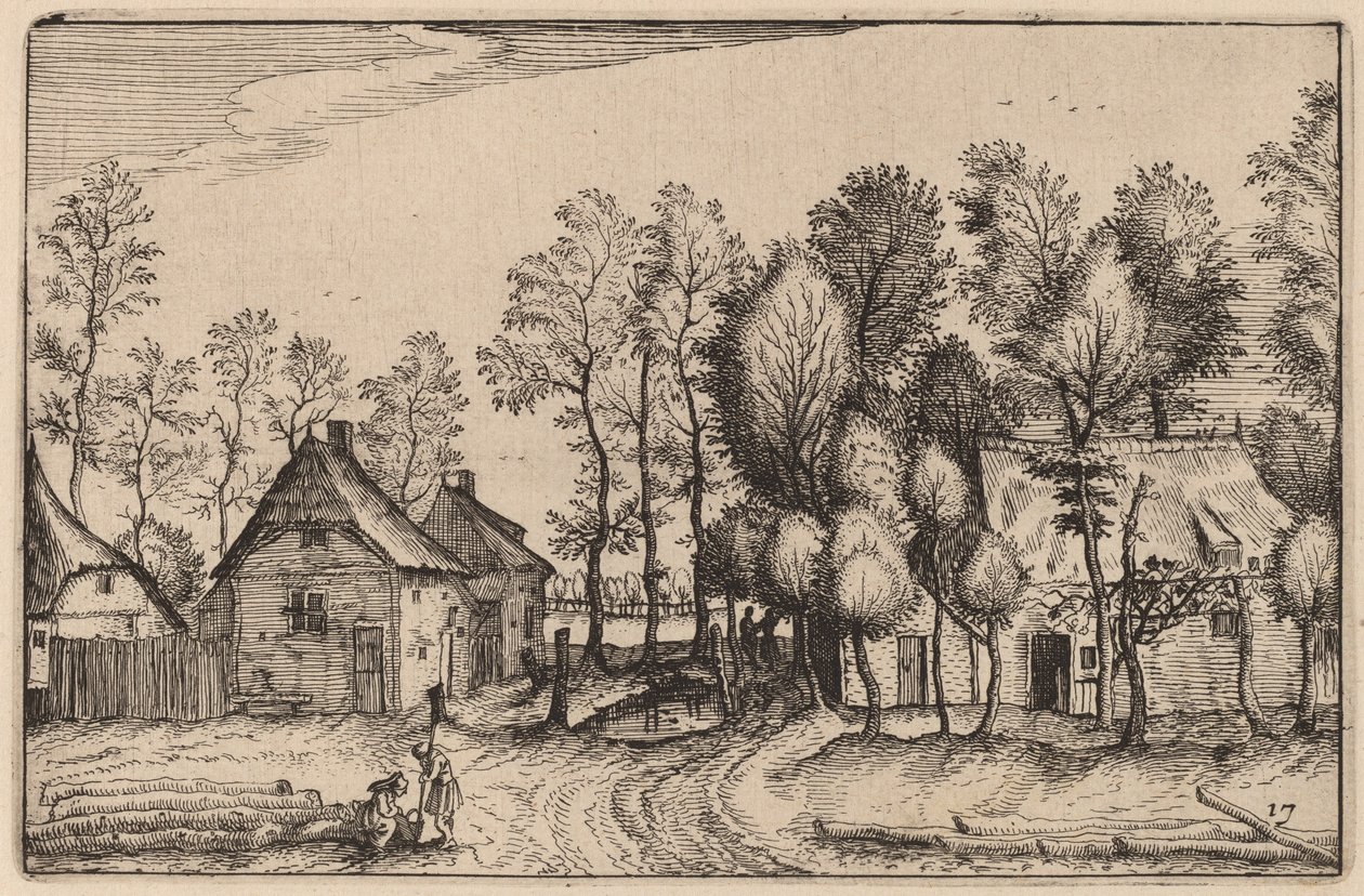 Oyulmuş Ağaçlarla Peyzaj by Claes Jansz Visscher after Johannes van Doetechum, the Elder after Lucas