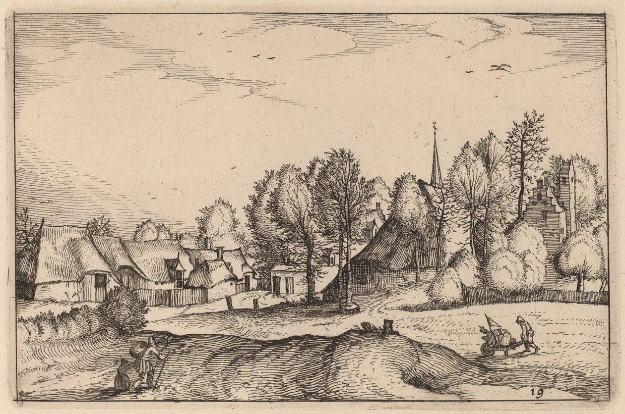 Köye Giden Yol by Claes Jansz Visscher after Johannes van Doetechum, the Elder after Lucas