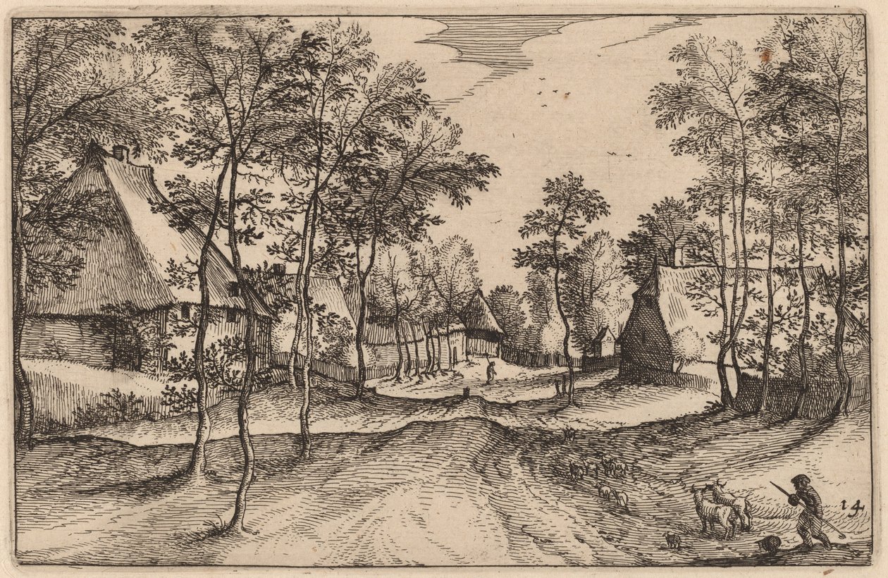 Köy Yolu by Claes Jansz Visscher after Johannes van Doetechum, the Elder after Lucas