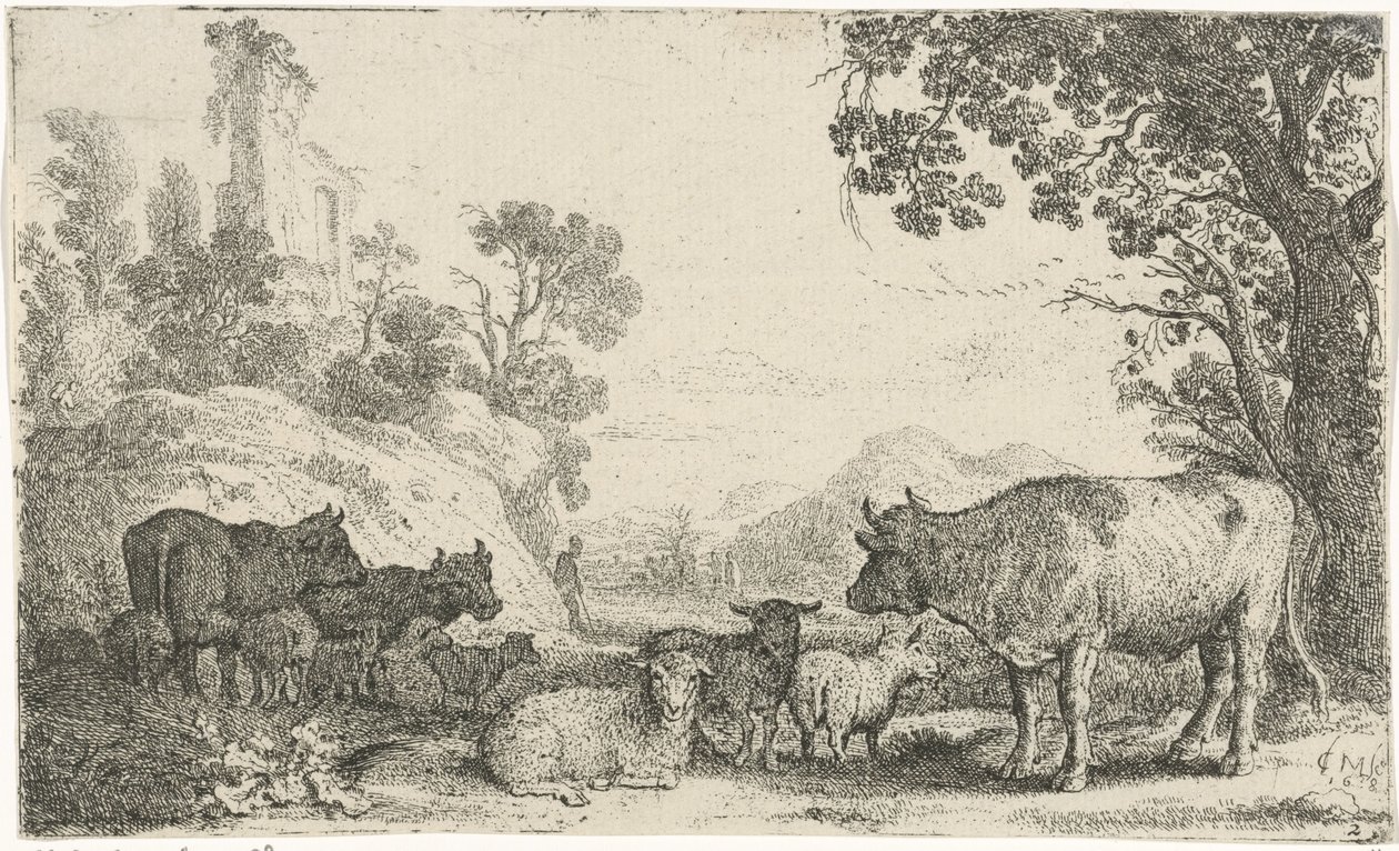Sığır ile manzara by Claes Moeyaert