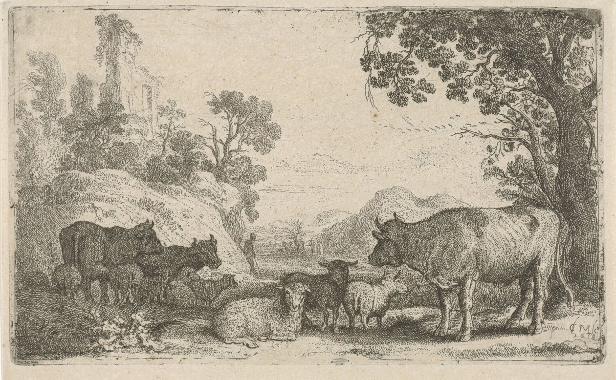 Sığır ile manzara by Claes Moeyaert
