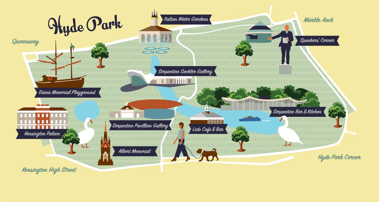 Hyde Park Haritası by Claire Huntley