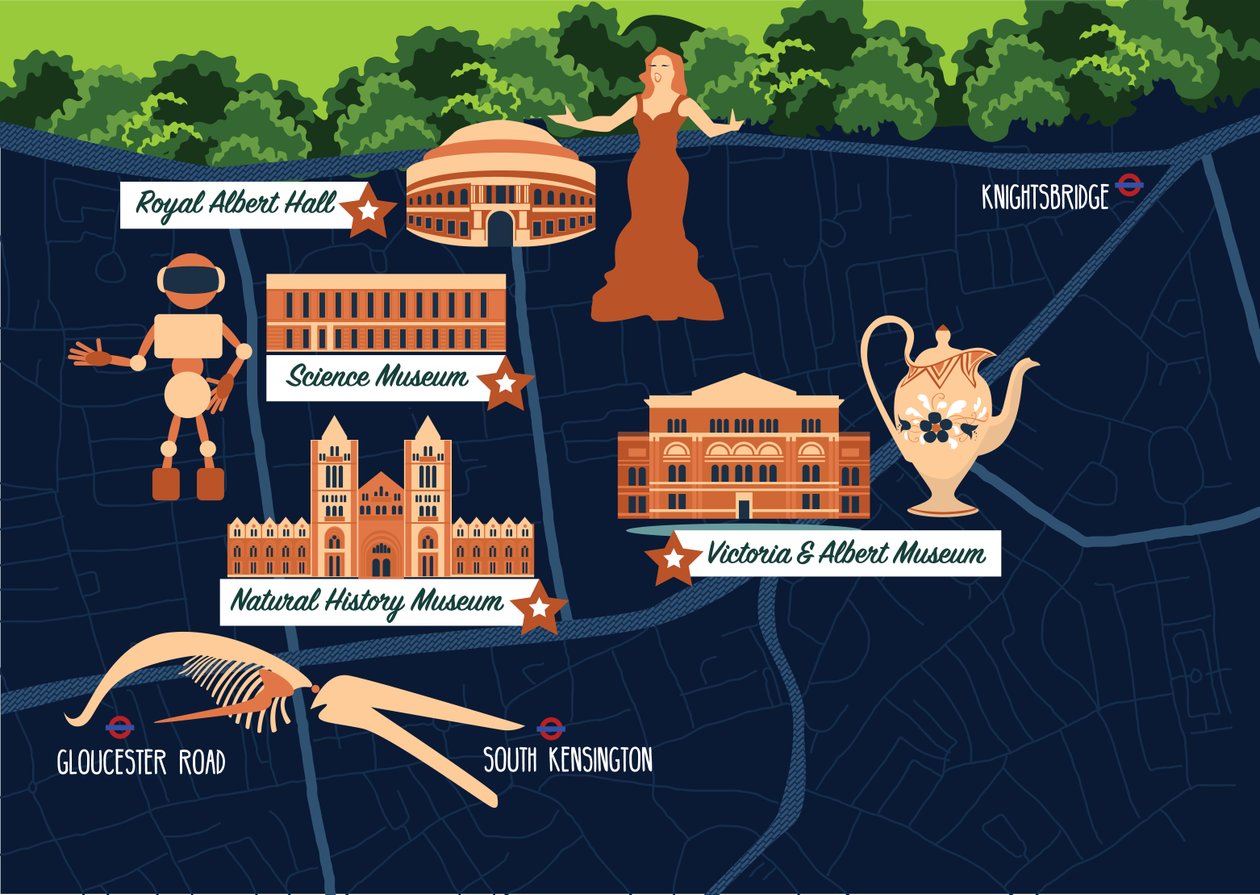 Güney Kensington Haritası by Claire Huntley