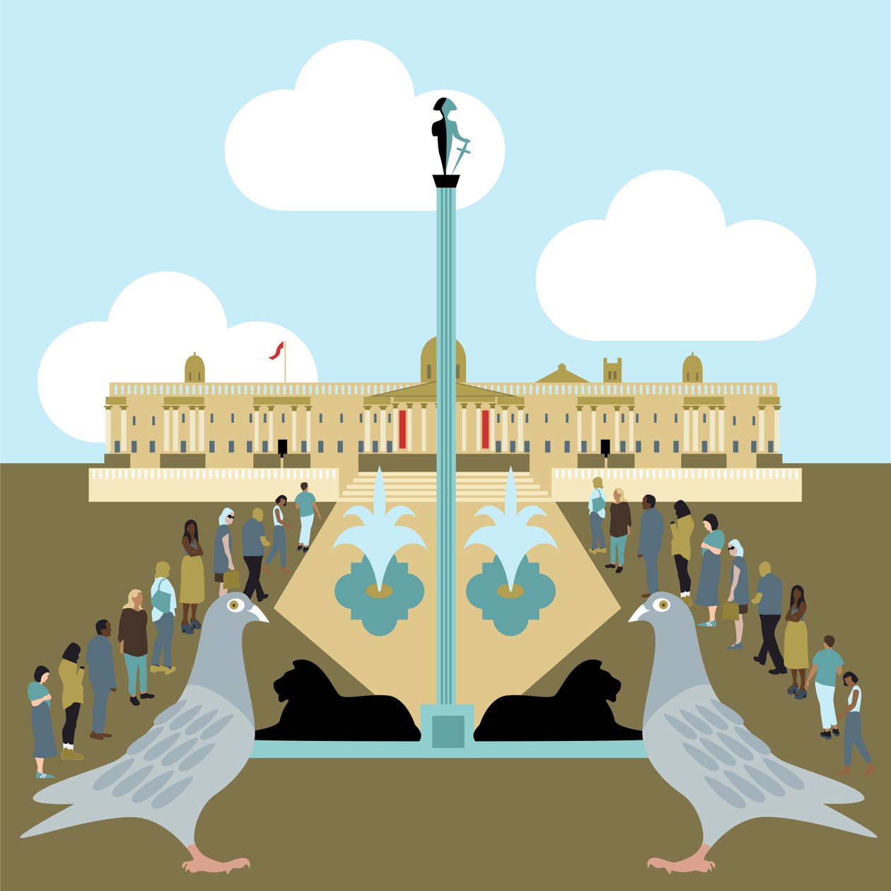 Ulusal Galeri, Trafalgar Meydanı by Claire Huntley