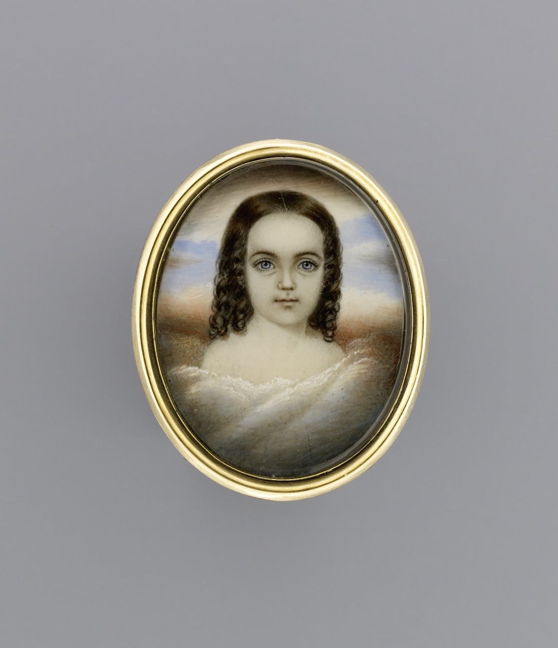 Bir Kızın Portresi, c.1852 (fildişi üzerine suluboya) by Clarissa Peters