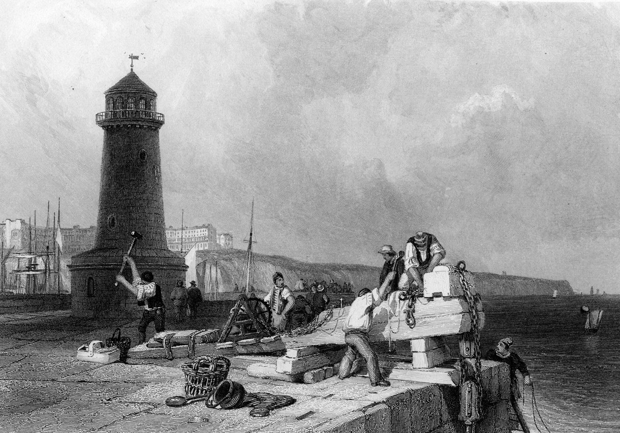 Ramsgate, Joseph Clayton Bentley tarafından kazınmış, 1836 by Clarkson Frederick Stanfield