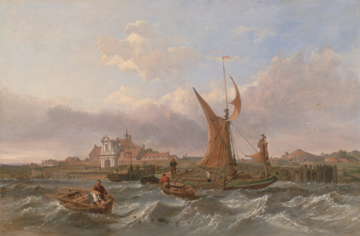 Tilbury Kalesi - Gelgitlere Karşı Rüzgar by Clarkson Frederick Stanfield