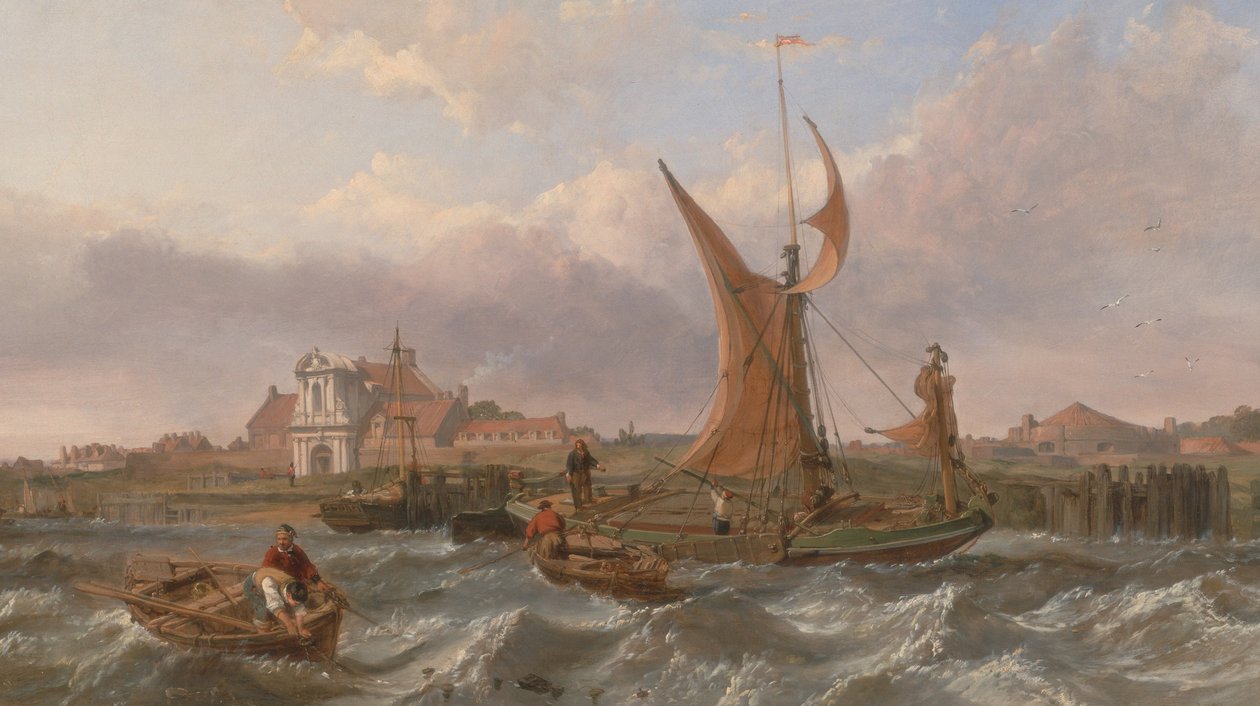 Tilbury Kalesi - Dalgaya Karşı Rüzgar by Clarkson Frederick Stanfield