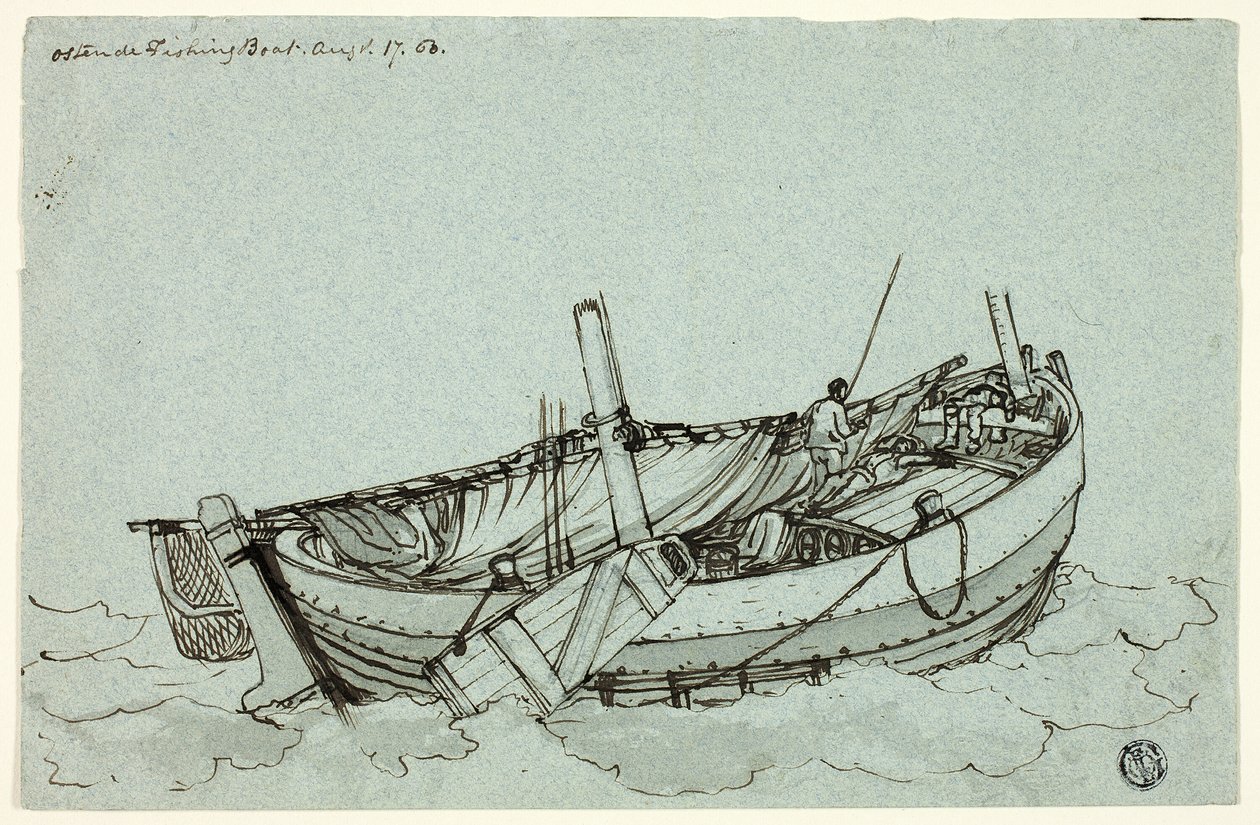 Ostende Balıkçı Teknesi by Clarkson Stanfield