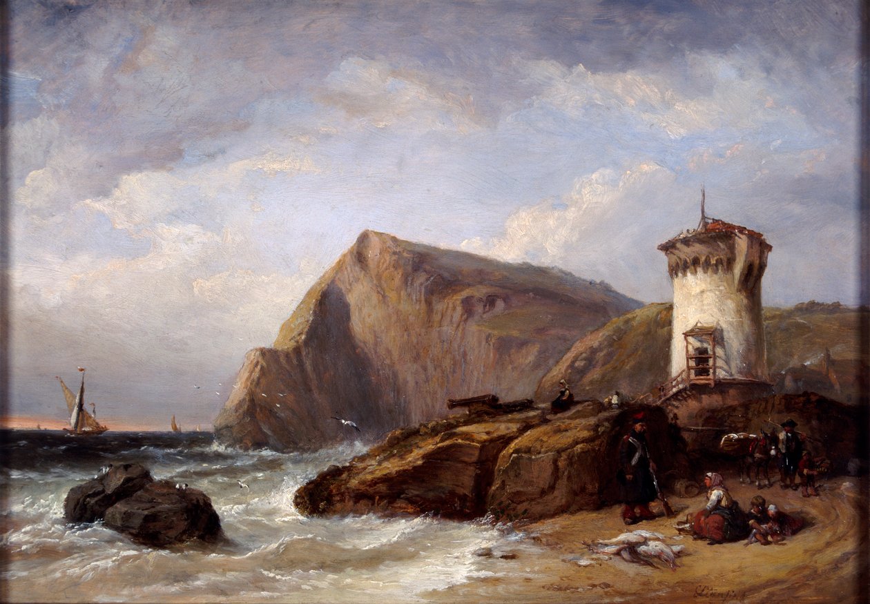 Terracina Kulesi, 1854 by Clarkson Stanfield
