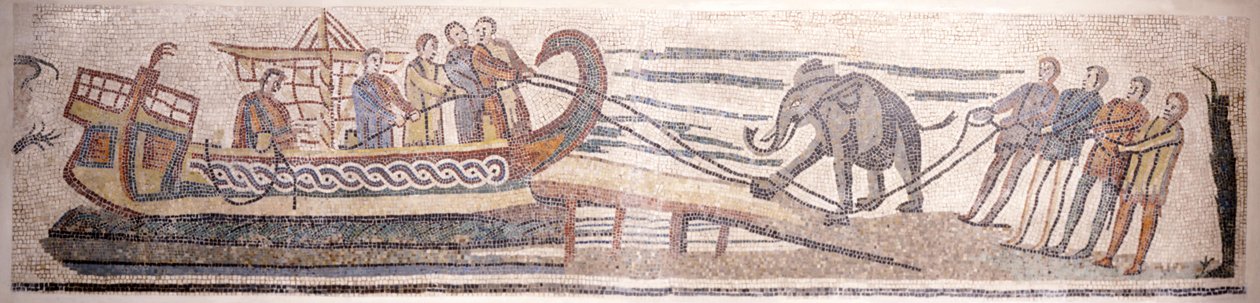 Bir filin gemiye binmesi by Classical Antiquities