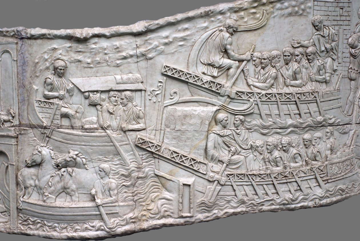 Roma kadırgaları. Trajan Sütunu