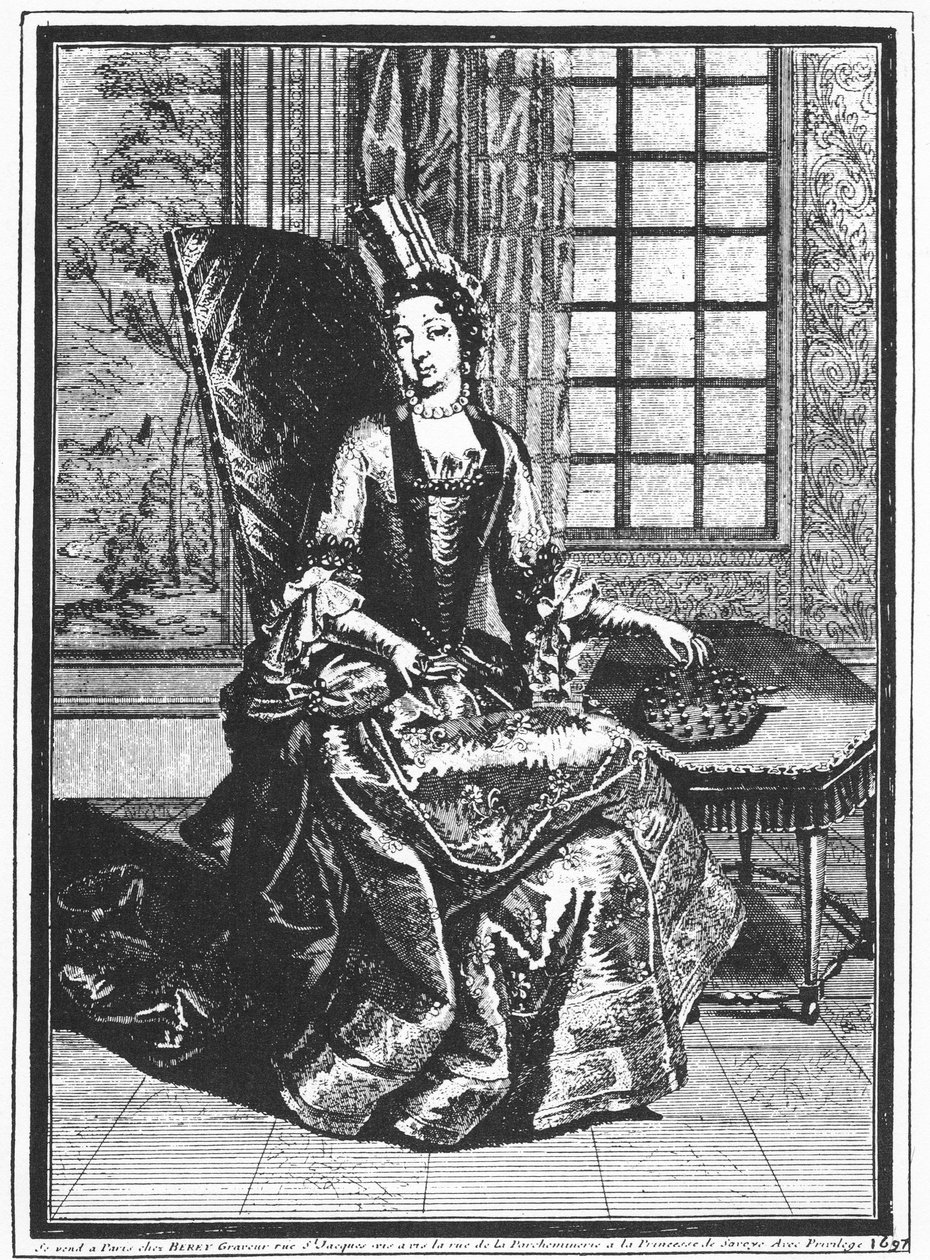 Anne Chabot de Rohan Princesse de Soubise (1663-1709), Peg Solitaire ile, portre resmi, 1687 by Claude Auguste Berey