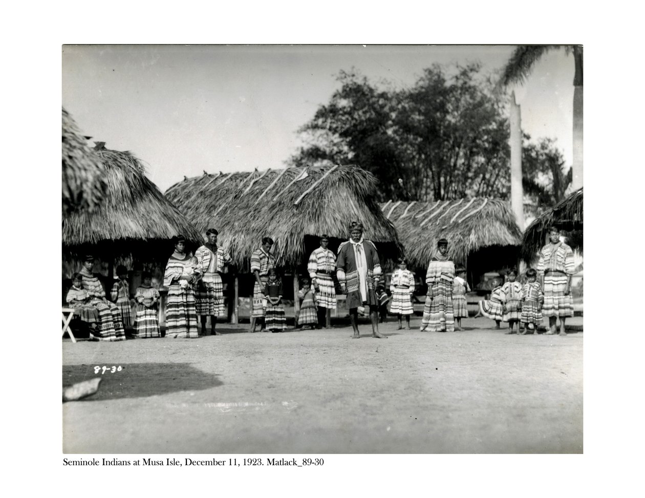 Musa Adası'ndaki Seminole Kızılderilileri, 11 Aralık 1923 by Claude C. Matlack