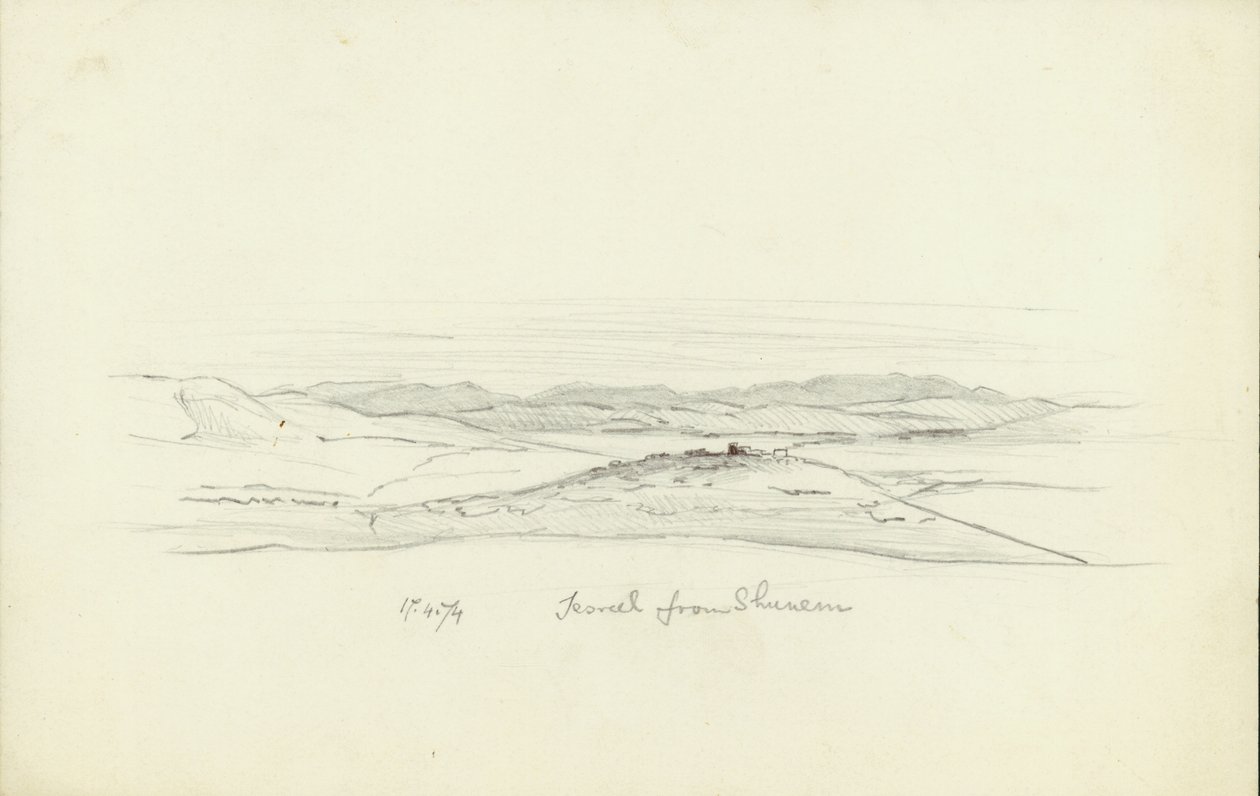 Şunemli Yizreel, 1874 by Claude Conder