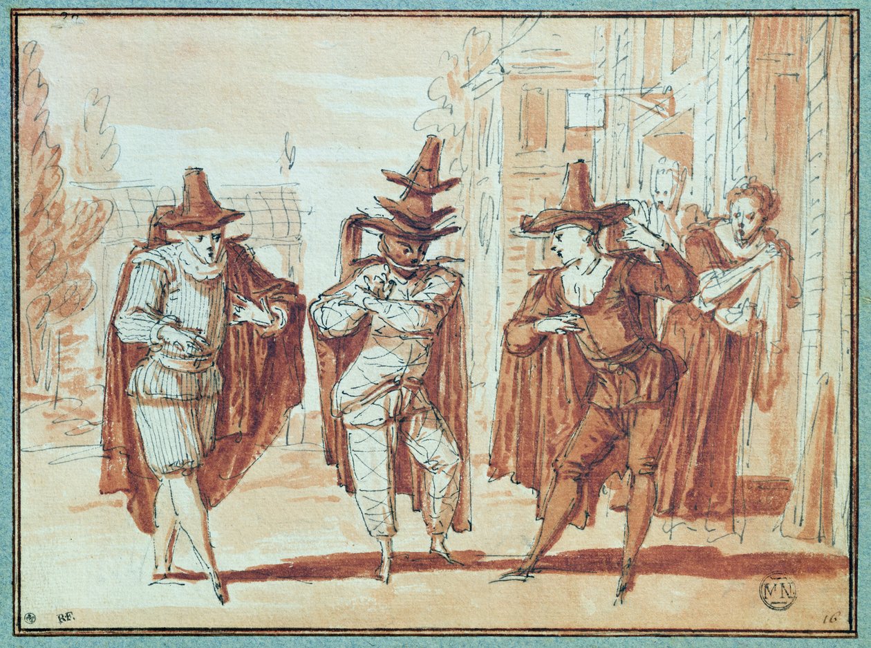tiyatro sahnesi by Claude Gillot