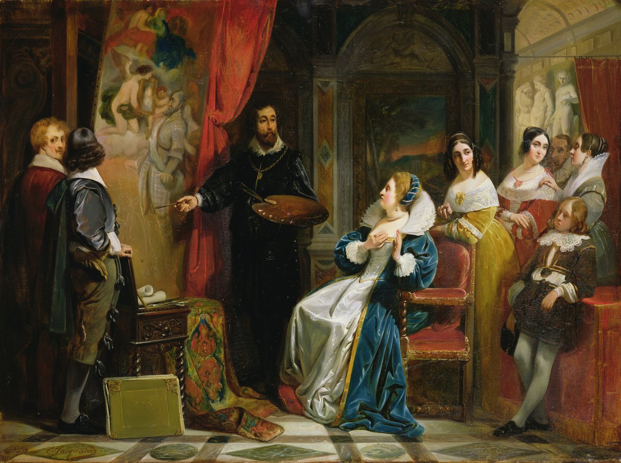 Marie de Medici (1573-1642) Gusura Sitidiyo ya Rubens, 1839 by Claude Jacquand