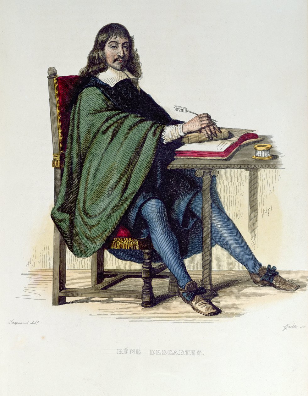 ರೆನೆ ಡೆಸ್ಕಾರ್ಟೆಸ್ (1596-1650), ಪ್ಯಾರಿಸ್, 1835 (ಬಣ್ಣದ ಕೆತ್ತನೆ) ಟರ್ಕ್‌ನಲ್ಲಿ ಪ್ರಕಟವಾದ 
