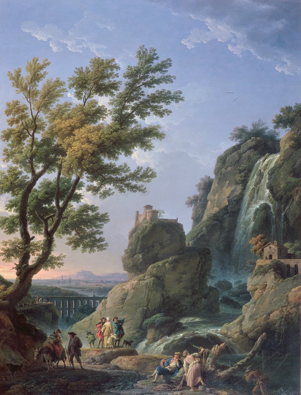 Şelaleli Manzara ve Figürler, 1768 by Claude Joseph Vernet
