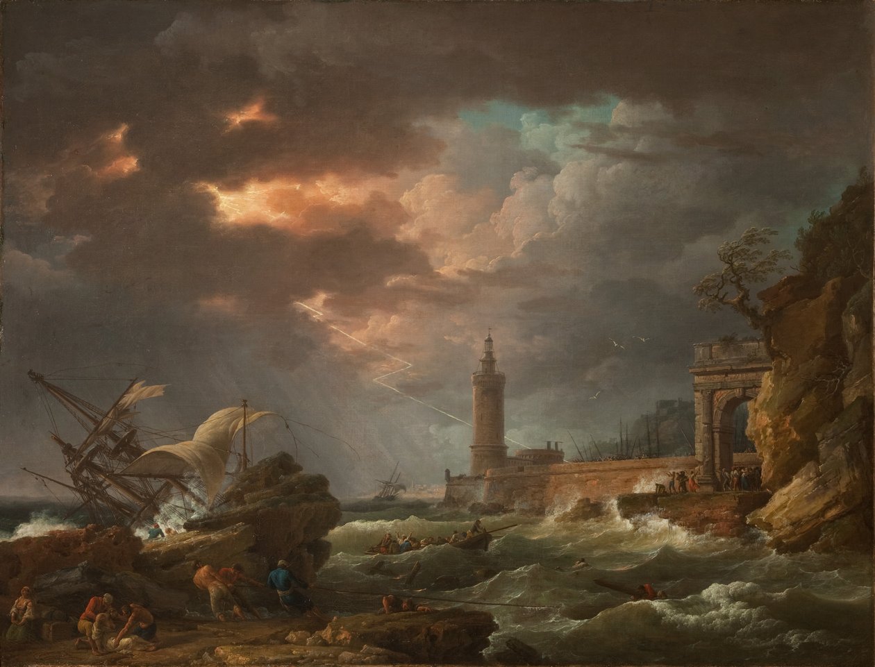 Fırtına (Kıyıdaki Fırtına), 1754 by Claude Joseph Vernet