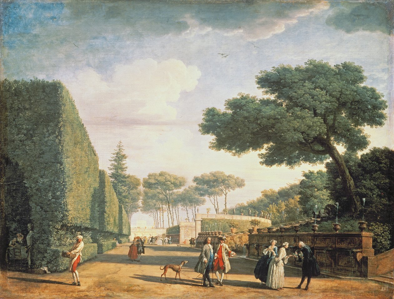 View in the Park of Villa Pamphili, 1749  by Claude Joseph Vernet